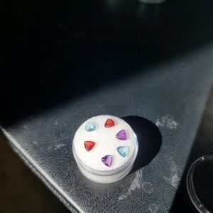 Trillion Cut Garnet, Topaz, and Amethyst Bundle 2.74ct